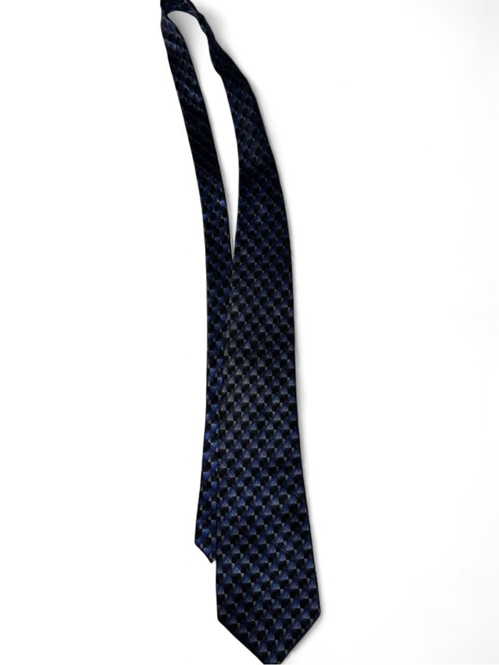 NUBIO EXCLUSIVE COLLECTION FROM BRAZIL Classic Men's Textured Navy Blue Tie